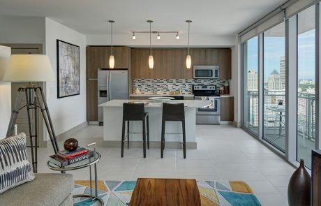 Monarc at Met3, Miami, FL - apartment view of kitchen