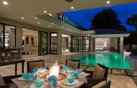 New Southern Home 2014, featuring pool with outside dining