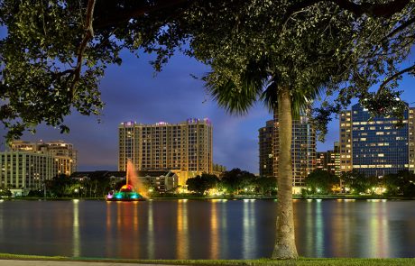 The Paramount on Lake Eola, Orlando - view from the lake