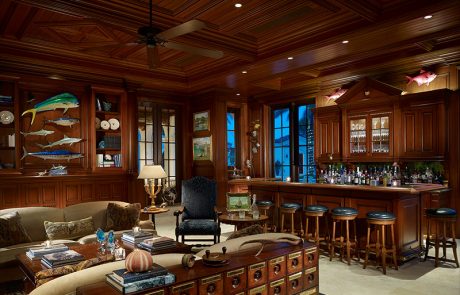 Private Residence, Florida, family room with bar