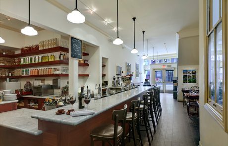 UVA Enoteca, San Francisco - bar with seating to the right